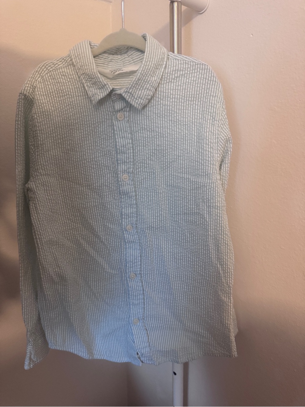 H&M Boys Seersucker Button-Up Shirt